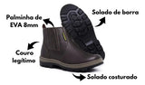 Bota Botina Em Couro Trabalho Ou Passeio